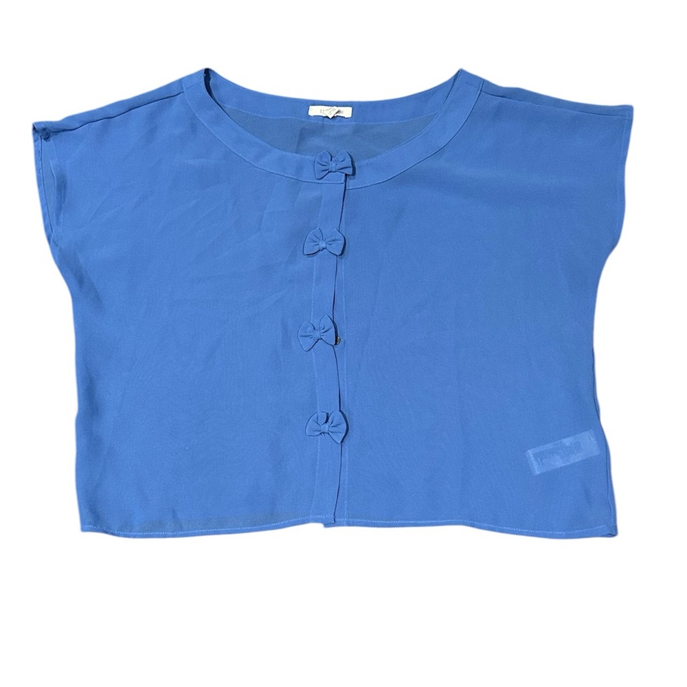 Blue Button-Down Blouse